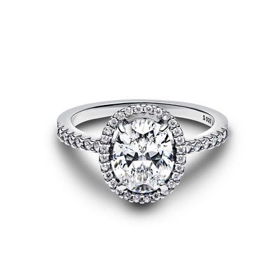 Pandora Oval Sparkling Halo Statement Ring