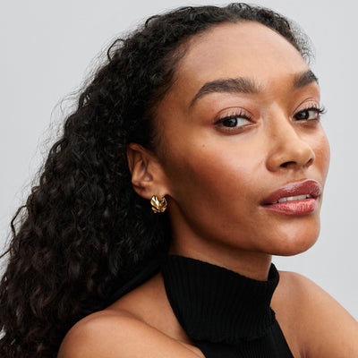 Pandora Rippled Hoop Earrings