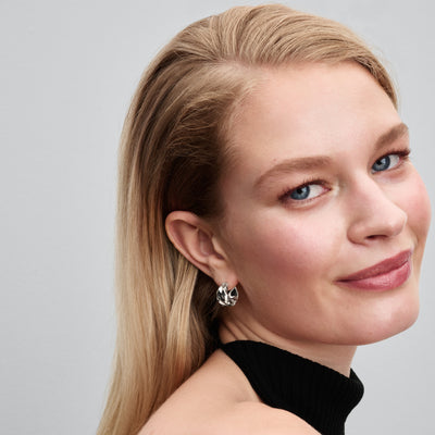 Pandora Rippled Hoop Earrings