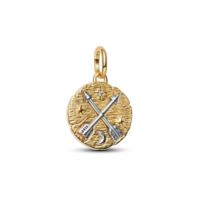 Pandora Crossing Arrows Medallion Charm