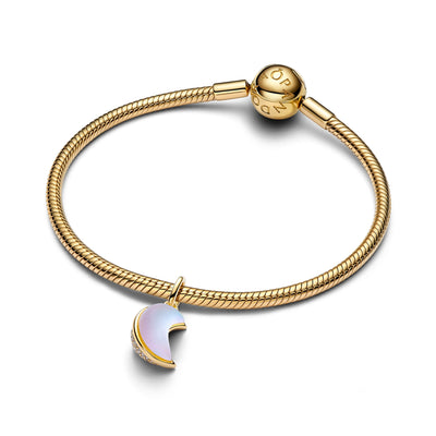 Pandora Sparkling Crescent Moon Dangle Charm