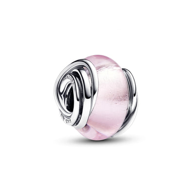 Pandora Encircled Pink Murano Glass Charm