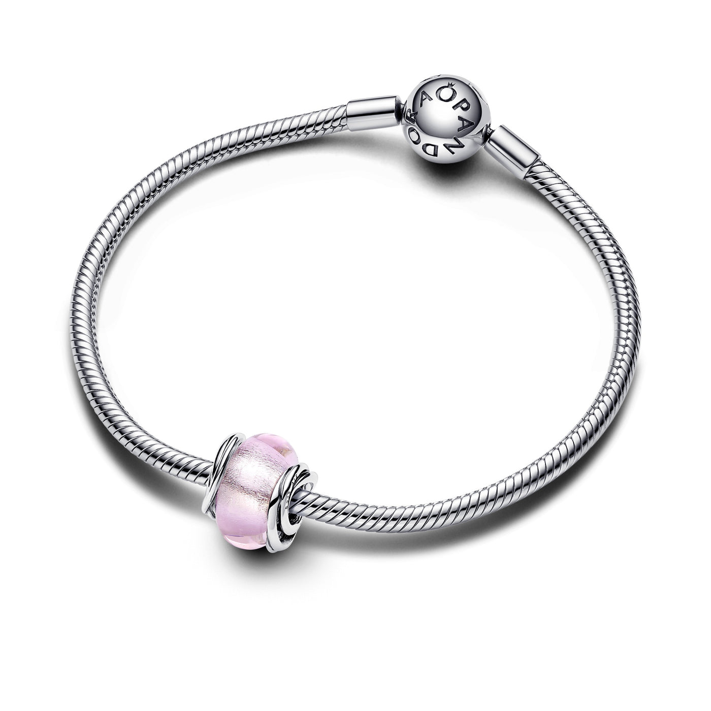 Pandora Encircled Pink Murano Glass Charm
