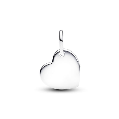 Pandora Engravable Heart Red Stone Dangle Charm