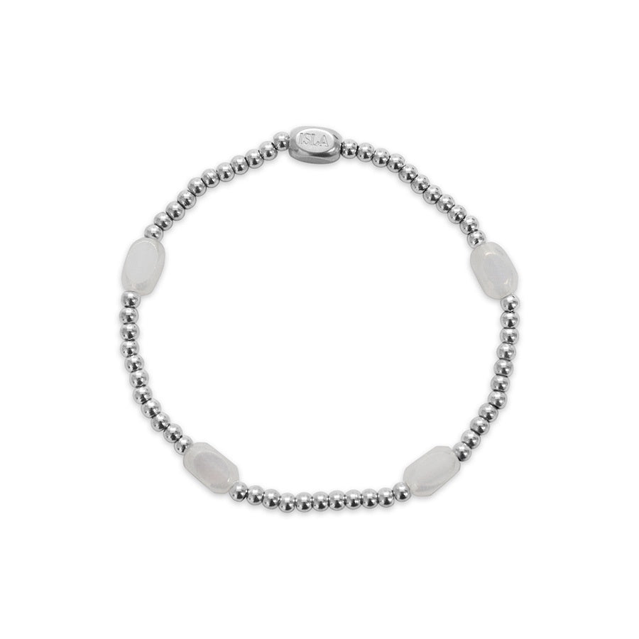 Here & There - White Cap Steel Bracelet
