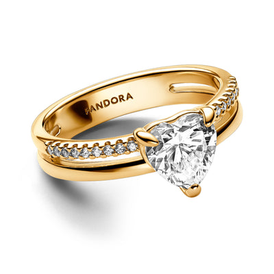 Double Band Heart Ring