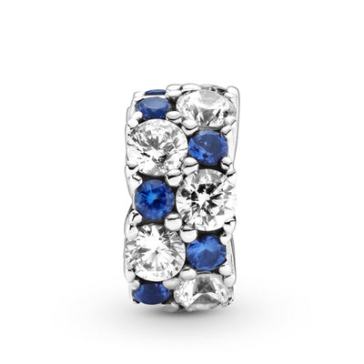 Pandora Clear & Blue Sparkling Clip