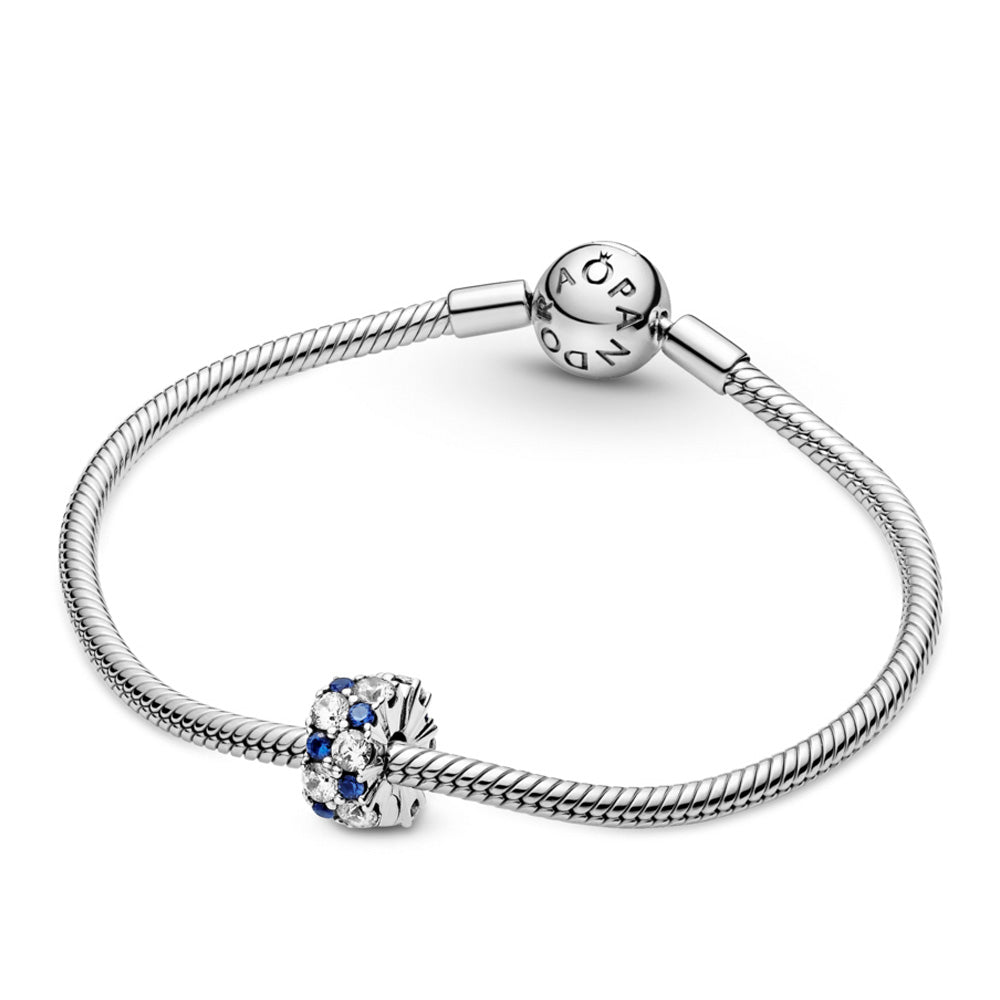 Pandora Clear & Blue Sparkling Clip