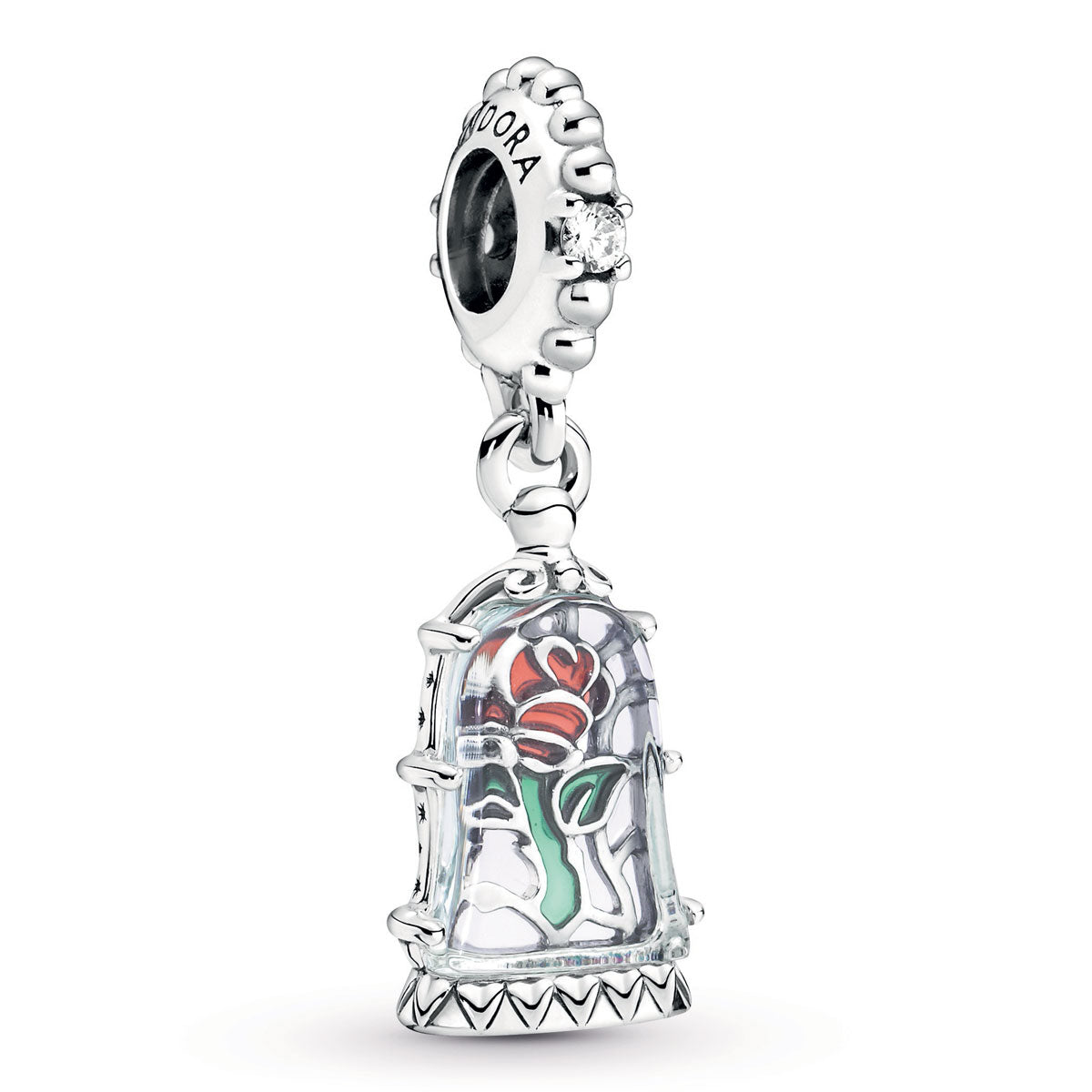 Pandora Disney Beauty and the Beast Enchanted Rose Dangle Charm