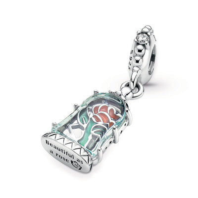 Pandora Disney Beauty and the Beast Enchanted Rose Dangle Charm