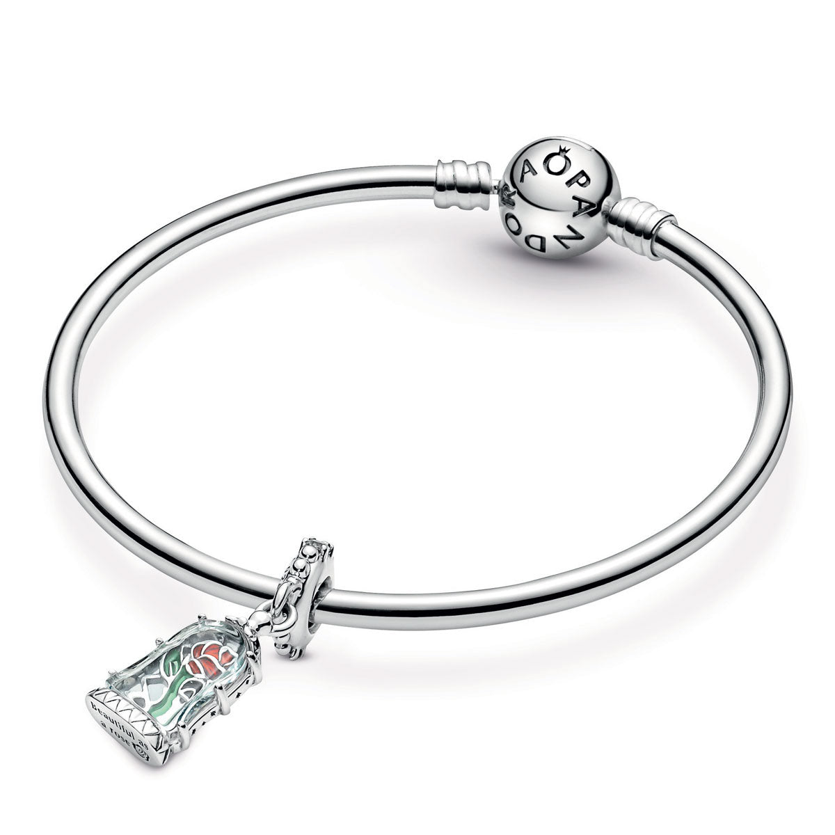 Pandora Disney Beauty and the Beast Enchanted Rose Dangle Charm