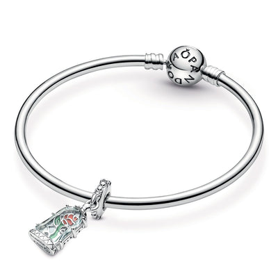 Pandora Disney Beauty and the Beast Enchanted Rose Dangle Charm