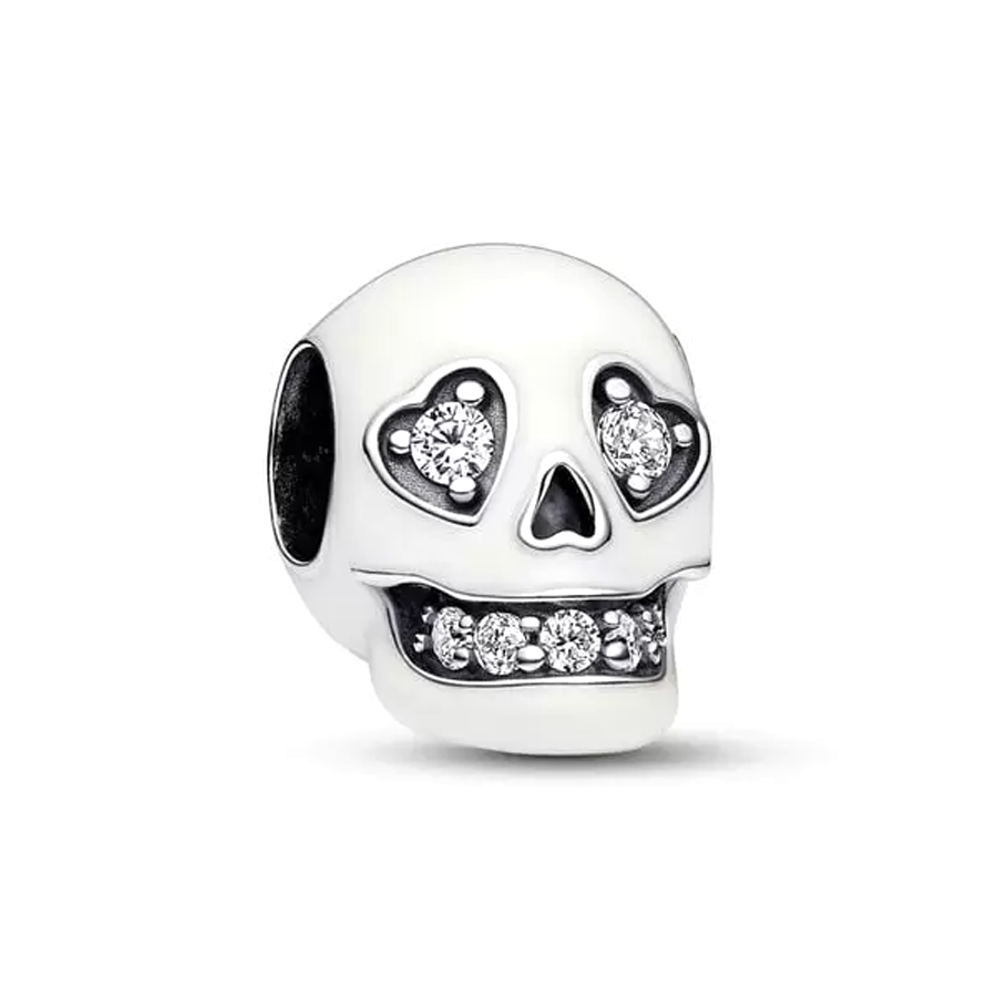 Glow-in-the-dark Sparkling Skull Charm