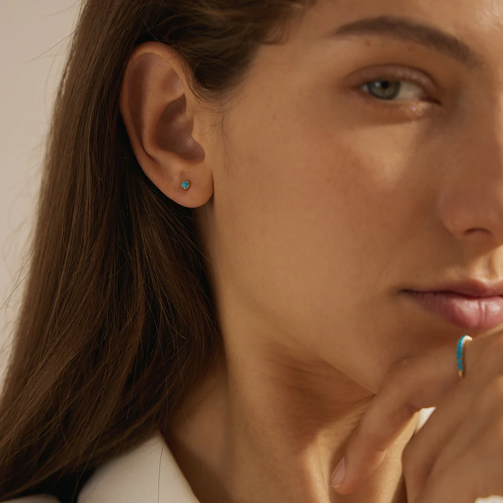 AMINA | Turquoise Solitaire Single Stud